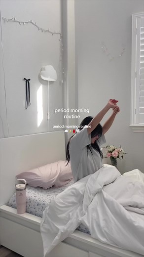 period morning routine ☁️✨🩸 #selfcaretiktok #periodmorningroutine #aestheticroutine #selfcareroutine #morningroutine #timeofthemonth #periodroutine #fyp #aesthetic #pinterest #periodselfcare #minivlog #girlythings