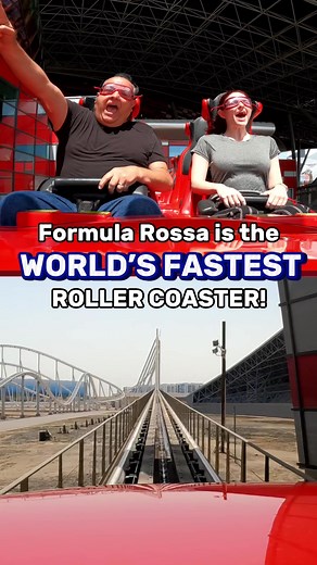 World's FASTEST Roller Coaster! Formula Rossa at Ferrari World in Abu Dhabi hits speeds of 149mph / 239kph in 4.9 seconds! #rollercoaster #themepark #amusementpark #travel #ジェットコースター