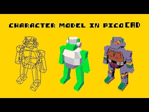 Making a Character in picoCAD | TMNT Metalhead