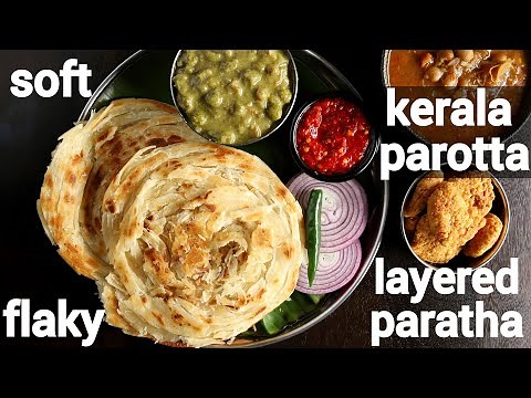 soft & flaky layered kerala parotta recipe no egg | കേരള പൊറോട്ട | malabar porotta recipe