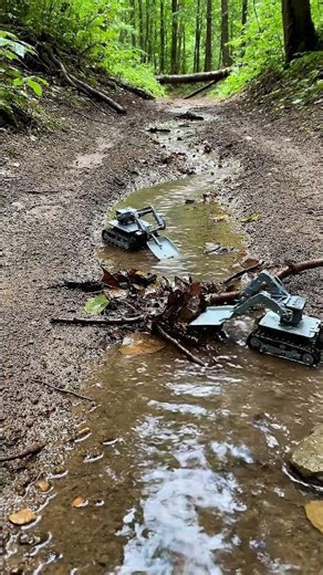 Disaster Robots The Flooded Trail 🌧️🤖 #tinyrobots #minimachines
