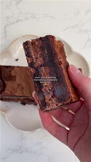 Would you try these brownies?✨🍪 #brownies #marvellouscreations #poppingcandy #fudgybrownie #jellybeans