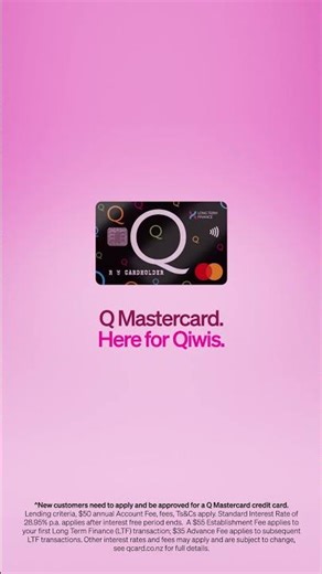 Q’s the credit card with super stretch!