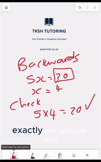 Working Backwards in Algebra | Easy Trick to Check Your Answers ✅