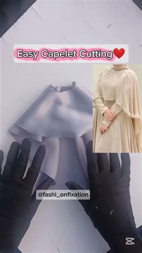 Capelet Cutting💃🤫 #support #shortsfeed #trending #fashion #tips #diy #new #tipsandtricks #sewing