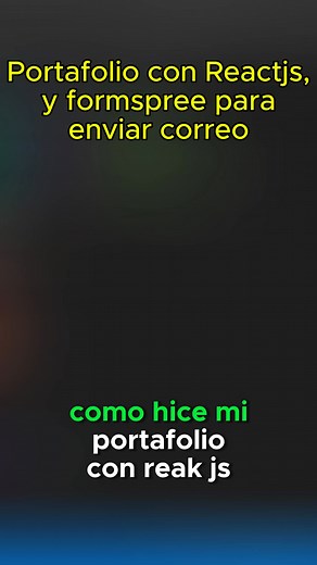 32 reactions | Hoy te muestro cómo hice mi portafolio con ReactJS...