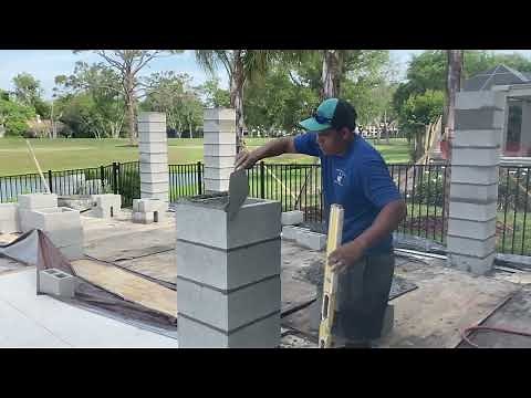 Como Hacer￼ columnas o pilares con bloques de cemento￼