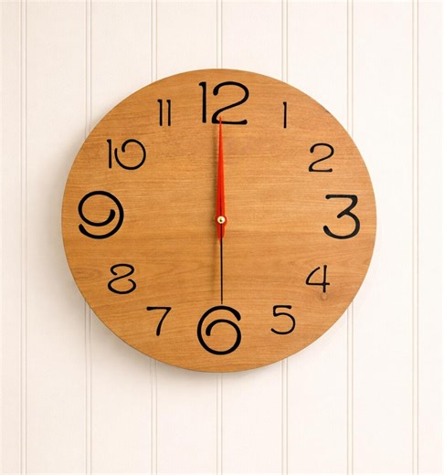 Timber Wall Clock 30cm | Silent Sweep | Natural Wood Wall Clock | Minimalist Laser Cut | Australian Made | Hardwood Veneer | Modern Decor - Etsy