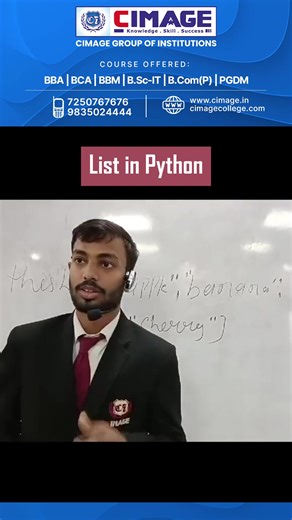 List in Python | Class Activity | #trending #cimage #python | Cimage College, Patna