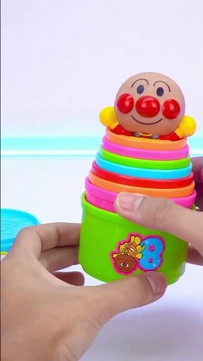 アンパンマン 天才脳つみかさねカップ #asmr #toys #anpanman #shorts