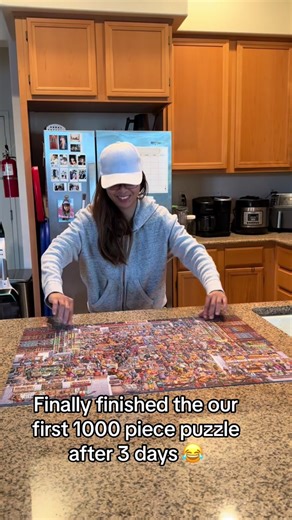 Puzzle complete after 3 days 😂 #1000piecepuzzle #1000pieces #puzzlecomplete #costco #costcopuzzle #puzzle