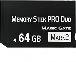 High-Speed 64GB Memory Stick Pro Duo Mark2 - for PSP and Camera Memory Cards