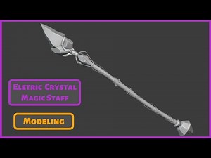 Blender - Eletric Crystal Magic Staff