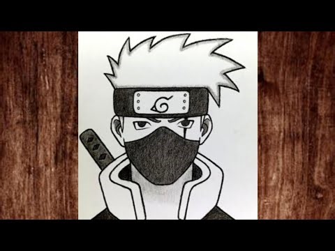 Easy Kakashi Drawing | How to Draw Kakashi Hatake | step by step for Beginners