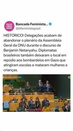 🔥Netanyahu é vaiado e vê delegações deixarem plenário da ONU, incluindo Brasil🔥