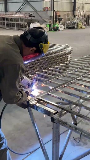 uick look at the entire fence welding process! #welding #fenceinstallation #fencebuilding #shorts