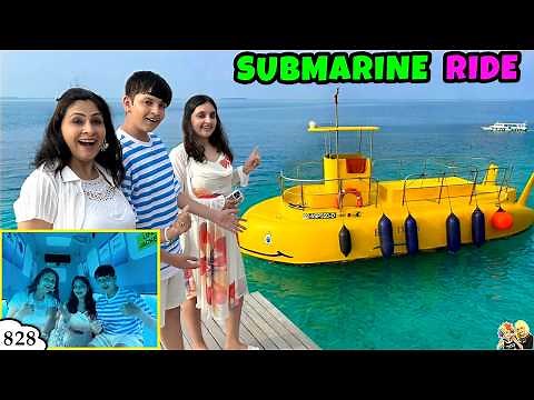 SUBMARINE RIDE | Ep 828 | Day 2 Maldives Travel Vlog | Aayu and Pihu Show