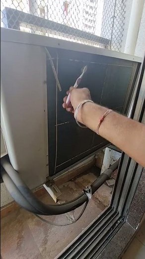 Window AC Outdoor Unit Cleaning at Home Without Any Tools | Part 1