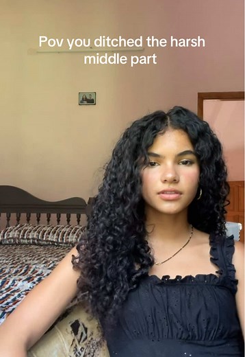 Ditching Harsh Middle Part for Curly Hair