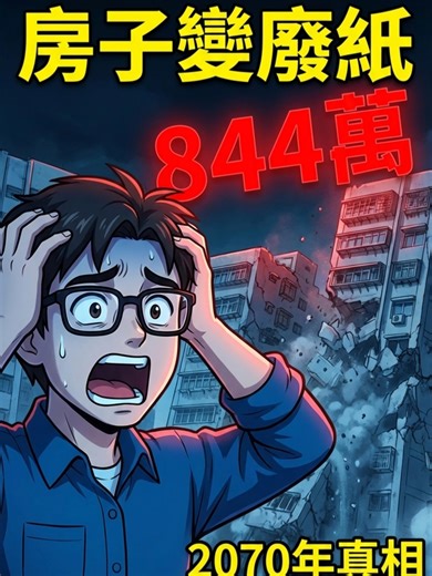 2070年台灣將消失844萬人！你繼承的千萬房子30年後為什麼可能一文不值？ 短影片時間有限，很多細節沒辦法講清楚。 完整版影片點擊連結：https://astc.cc #股票 #理財 #投資