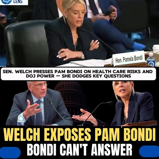 Sen. Welch EXPOSES Pam Bondi on Health Care Risks and DOJ Power — She Dodges Key Questions Inside the Welch–Bondi Exchange That Exposed a Deeper Democratic Fault Line In the quiet formality of a Senate hearing room, moments occasionally unfold that reveal more about the health of a democracy than any campaign speech or press conference. One such moment occurred during a tense exchange between Peter Welch and Pam Bondi, when a simple question—What evidence justifies your actions?—went unanswered.
