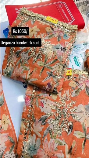 organza handwork suit only 1050/ shipping free ❤️