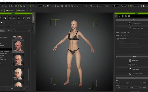 使用CC3和iclone快速构建人物模型
