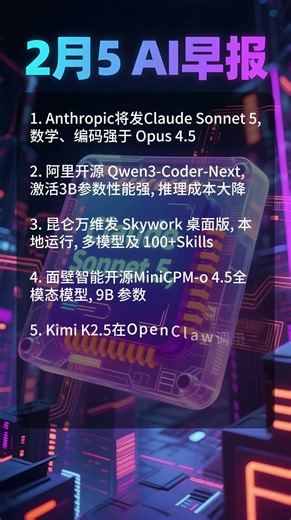 2月5 AI早报！Claude Sonnet 5！ #ai #ai日报 #人工智能