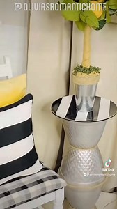 2.8K views · 31 reactions | 華 I created a cute Dollar Tree side table using garden planters and a pizza pan or charger for a fun and functional addition to my space! ✨ #DIY #DollarTree #HomeDecor | Olivia's Romantic Home DIY | Facebook