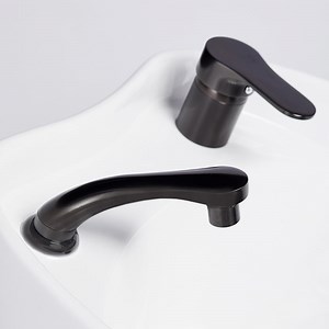 Matte Black x Gun Metal Flick Mixer Tapset 5L/min for shampoo basins | Comfortel