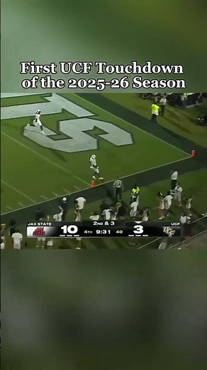 UCF Football First TD vs Last TD of the 2025-26 Season ⚔️🏈 #UCF #Shorts