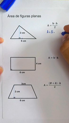 Área de figuras planas - Resolução #matematica #matematicabasica #Estudar #aprender | Matemática com FB