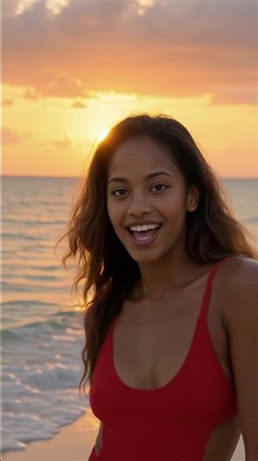 Golden Hour Beach Walk 🌅 Sunset Vibes
