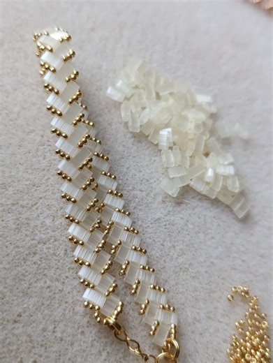 Half Tila Handmade Bracelet for Women. Beaded Silk Satin Bracelet, Personalized Gift for Her or Mom. Statement Jewelry. Accessories for You