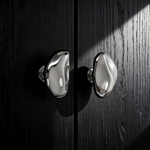 Bright Silver Cabinet Knob, Bronze Unique Closet Knobs - Etsy Australia