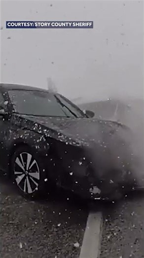 Dashcam footage captures head-on collision in Iowa