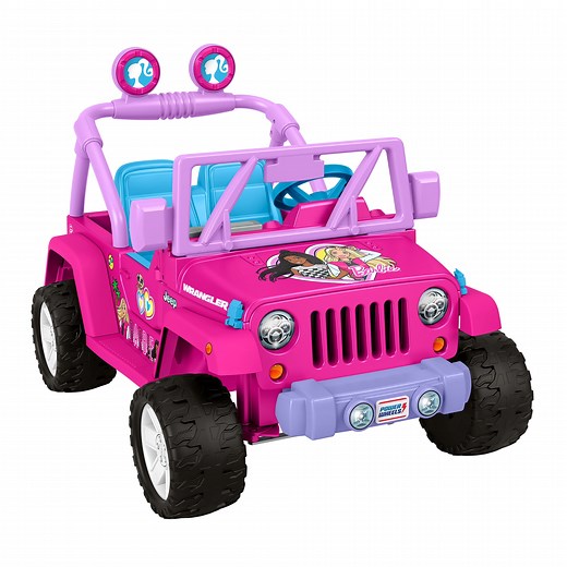 12V Power Wheels Barbie Jeep Wrangler Ride-on Max Speed: 5 mph