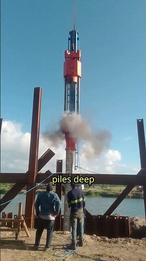 This Machine HITS Like a Giant Hammer! 🔨 #PileDriver