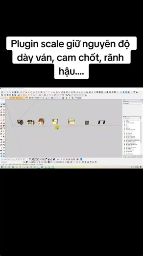 Plugin scale nhanh vật thể trong sketchup mà giữ nguyên độ dày ván, các layer cam chốt, rãnh hậu, mộng âm dương....để sản xuất cnc #cnc #xuongnoithat #sketchup #xuhuong #ABF #noithatphongngu #tuquanao