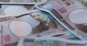 Japanese Yen Yukichi Fukuzawa in a 3D animation