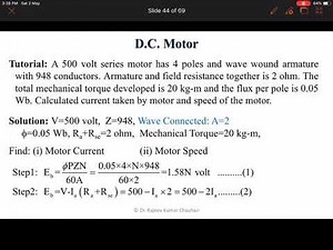 Tutorial on Wave Wound DC Shunt Motor