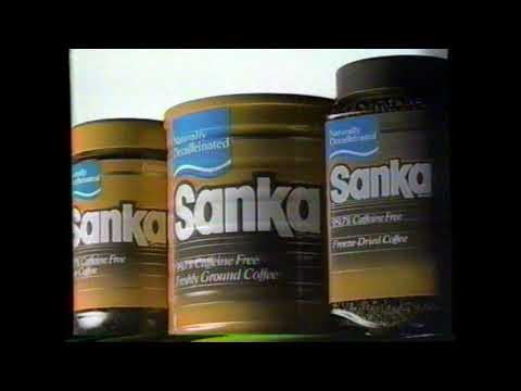 1987 Sanka Decaffeinated Coffee "Smooth satisfying Sanka" TV Commercial