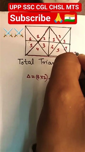 short math tricks to find the total number of triangle best reasoning trick #mathshortcut