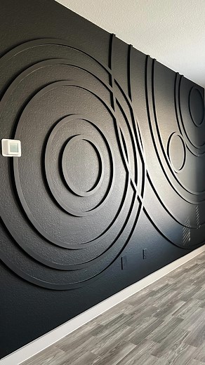 Mesmerizing circle feature wall! If this isn’t artistic elegance, I don’t what is! Every circle, every curve captures your gaze. #accentwalls #circle #circleoflife #featurewall #pushingthelimits | CK Wall Designs LLC