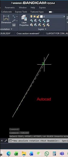How to text rotate for angle line in Autocad 🅰️ ‪@CADLEARNINGINSTITUTE‬👍 #autocad #civil3d