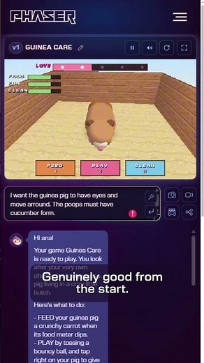🐹 We Built a Real, Playable Game With One Prompt | Meet Phaser Game Agent ✨