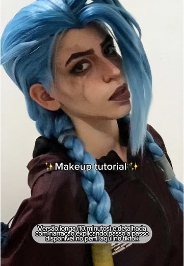 Tutorial de Maquiagem da Jinx de Arcane