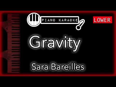 Gravity (LOWER -3) - Sara Bareilles - Piano Karaoke Instrumental
