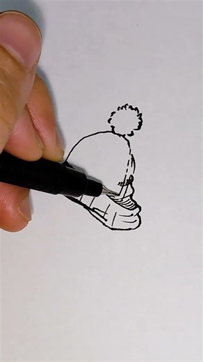 Winter Hat ☃️ Easy Drawing #drawing #drawingtutorial #doodleart