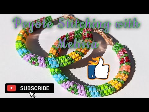 PEYOTE STITCHING HOOP EARRINGS